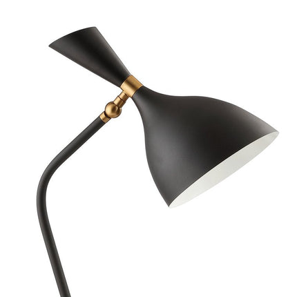 22" Black Table Lamp LED With Bell Shade HomeRoots