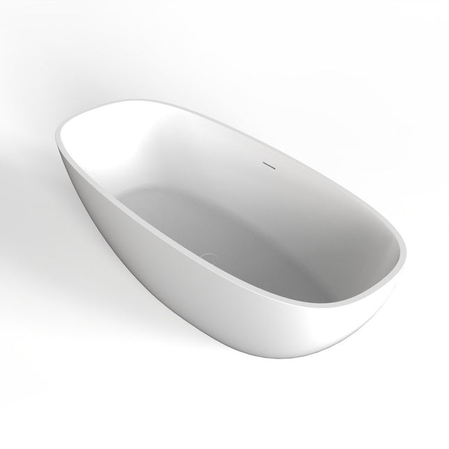 67" White Acrylic Oval Bath Tub