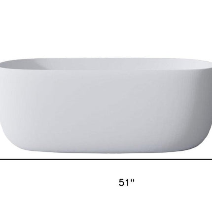 51" White Acrylic Oval Bath Tub HomeRoots