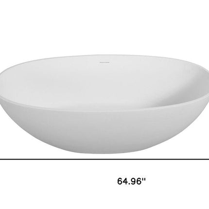 65" White Acrylic Oval Bath Tub HomeRoots