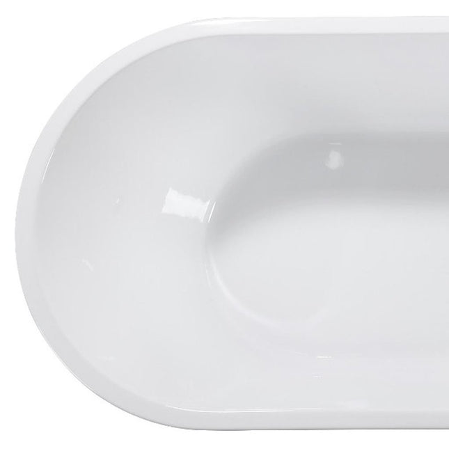 55" White Acrylic Oval Bath Tub HomeRoots