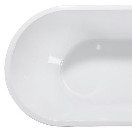 67" White Acrylic Oval Bath Tub HomeRoots