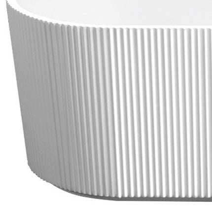 59" White Acrylic Oval Bath Tub HomeRoots