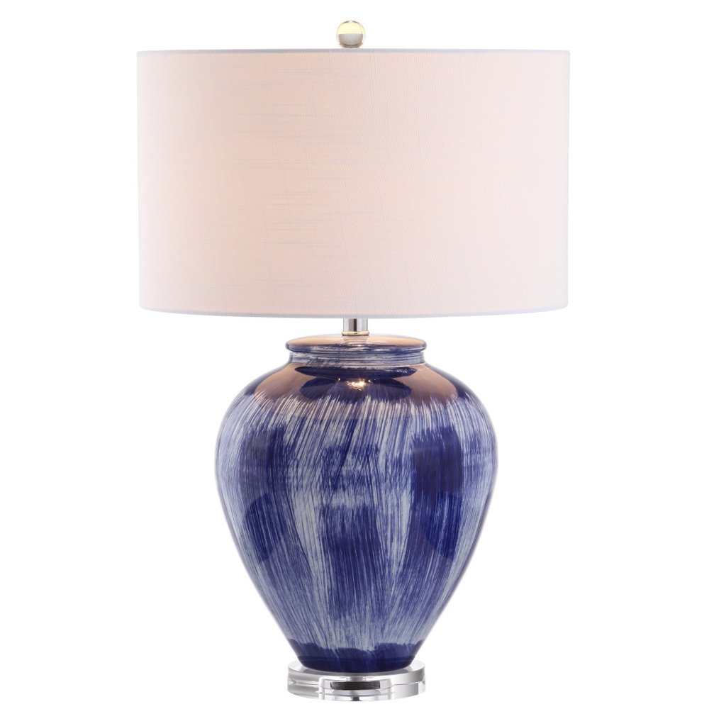 26" Clear Novelty Table Lamp LED With Drum Shade