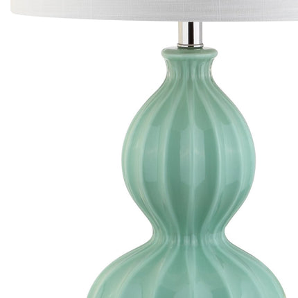 28" Clear Novelty Table Lamp LED With Drum Shade HomeRoots