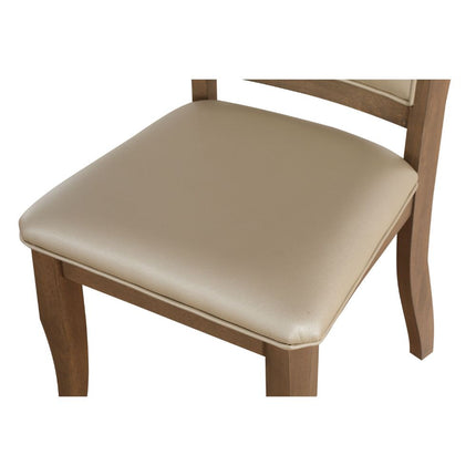 ACME 71767 Harald Side Chair (Set-2), Beige PU & Gray Oak
