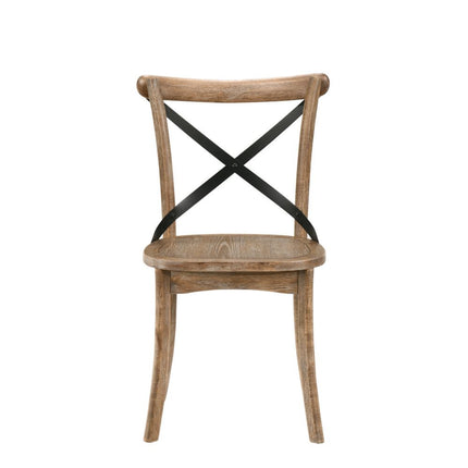 ACME 71777 Kendric Side Chair (Set-2), Rustic Oak