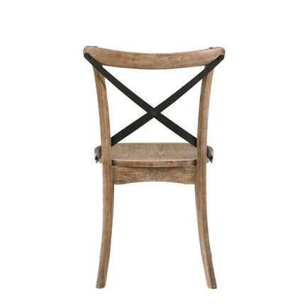 ACME 71777 Kendric Side Chair (Set-2), Rustic Oak