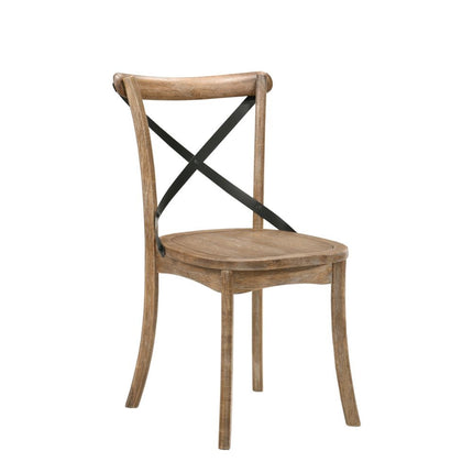 ACME 71777 Kendric Side Chair (Set-2), Rustic Oak