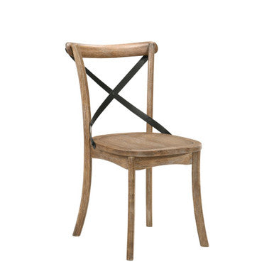 ACME 71777 Kendric Side Chair (Set-2), Rustic Oak ACME Furniture
