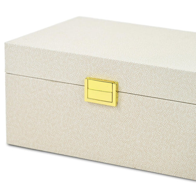 Set of Two Gold Wood Hand Painted Decorative Box