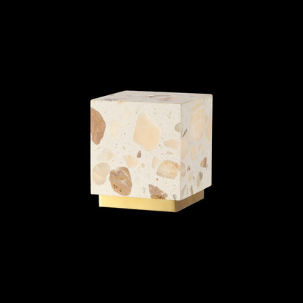Set of Two 5" Gold Square USB Table Lamps With Square Shades HomeRoots