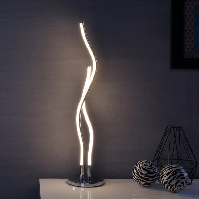 26" Silver Novelty Table Lamp LED