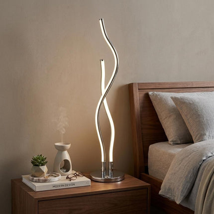 26" Silver Novelty Table Lamp LED HomeRoots