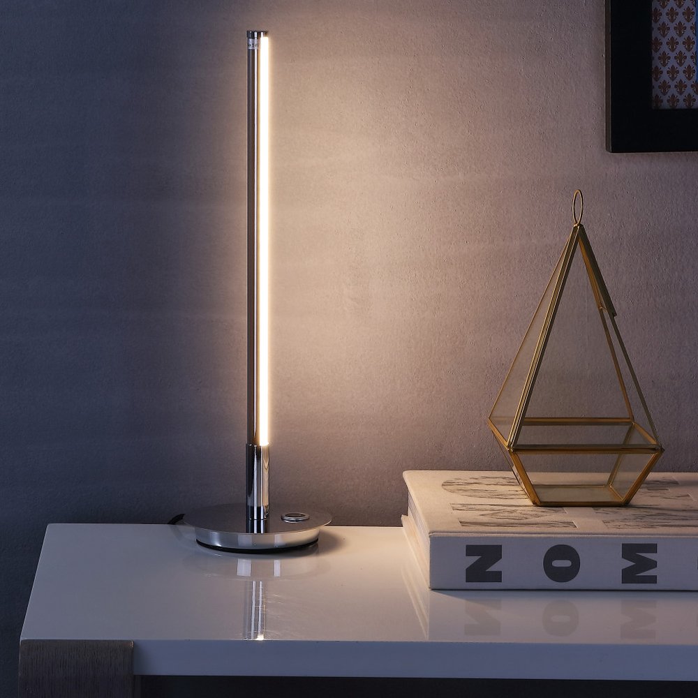 17" Silver Novelty Table Lamp LED