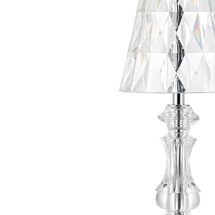 13" Silver Novelty USB Table Lamp With Empire Shade