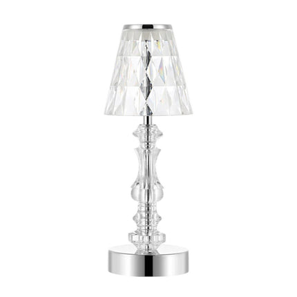 13" Silver Novelty USB Table Lamp With Empire Shade
