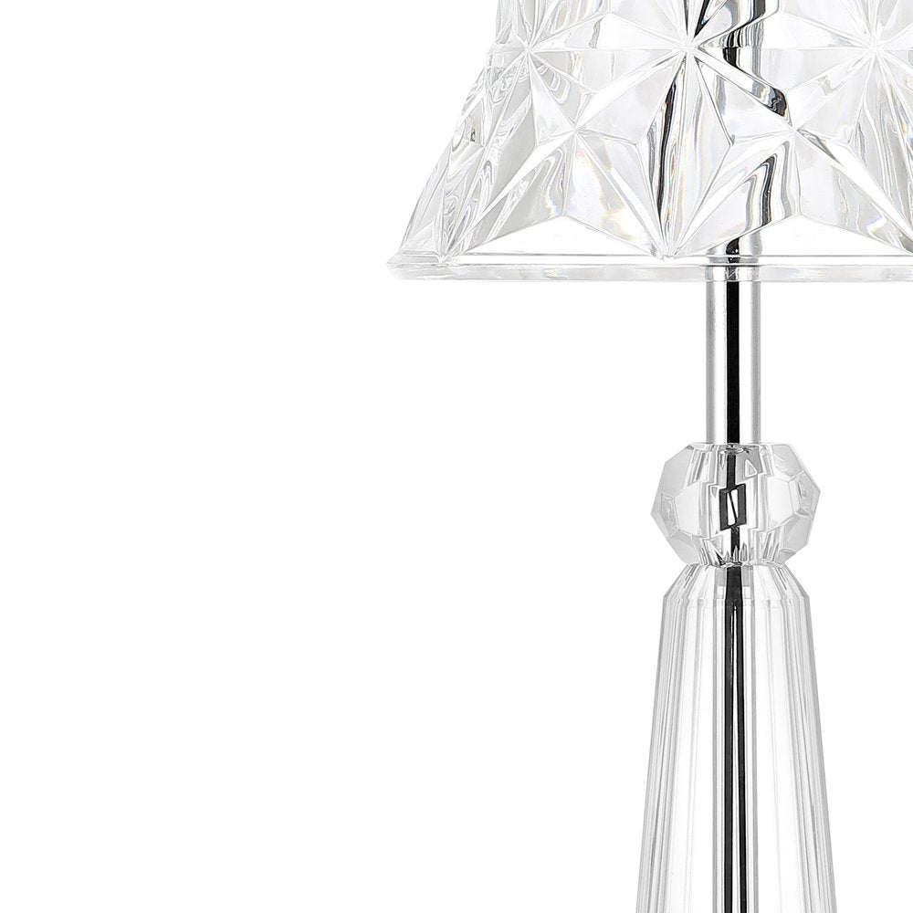 12" Silver Novelty USB Table Lamp LED With Empire Shade