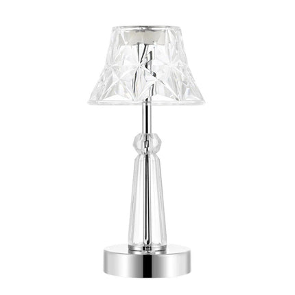 12" Silver Novelty USB Table Lamp With Empire Shade HomeRoots