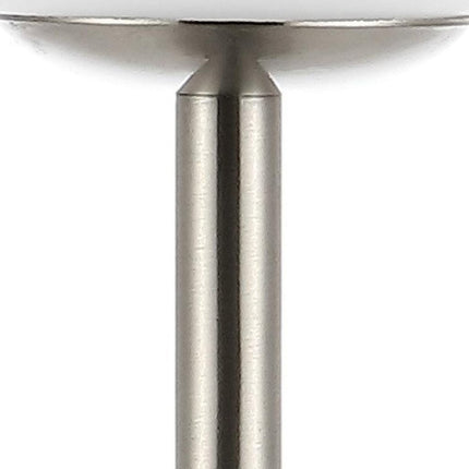 12" Nickel Novelty USB Table Lamp With Globe Shade