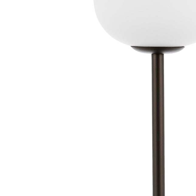 12" Antiqued Bronze Novelty USB Table Lamp With Globe Shade HomeRoots