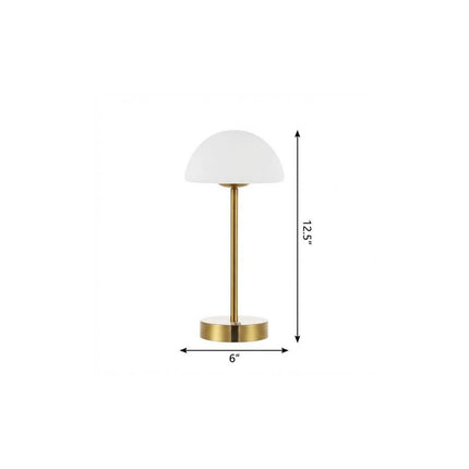 13" Gold USB Table Lamp With Dome Shade HomeRoots
