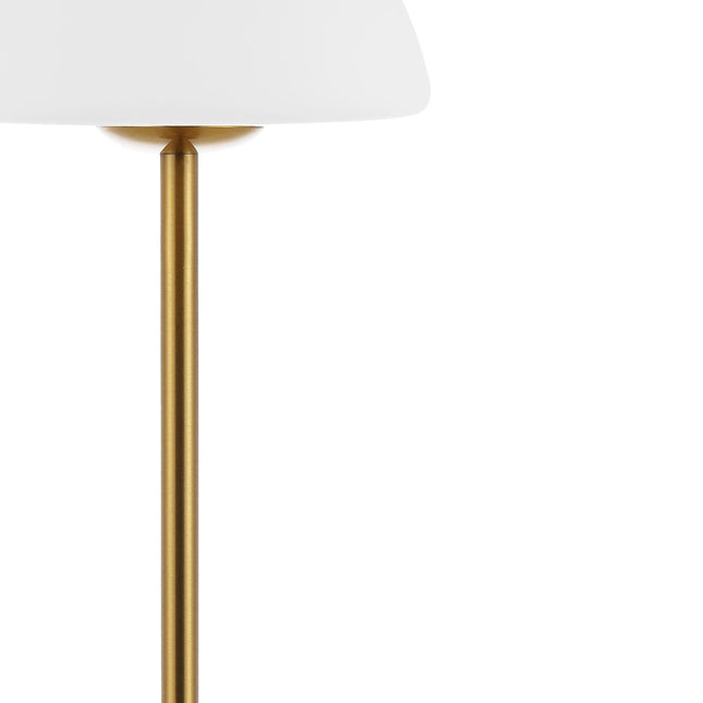 13" Gold USB Table Lamp With Dome Shade HomeRoots