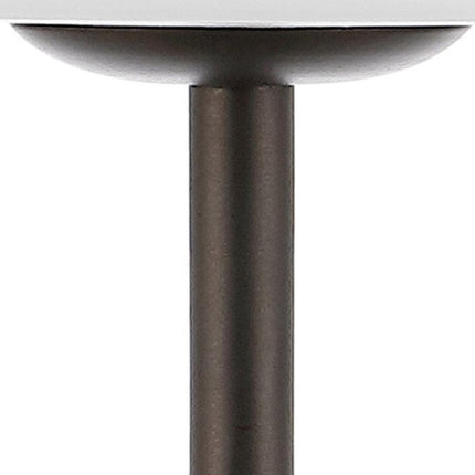 13" Antiqued Bronze USB Table Lamp With Empire Shade HomeRoots