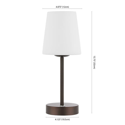 13" Antiqued Bronze USB Table Lamp With Empire Shade HomeRoots