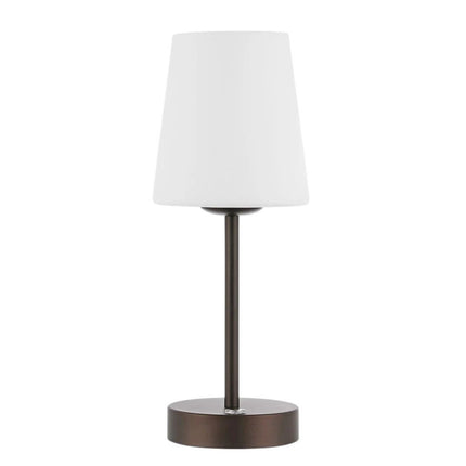 13" Antiqued Bronze USB Table Lamp With Empire Shade HomeRoots