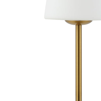 13" Gold USB Table Lamp With Empire Shade HomeRoots