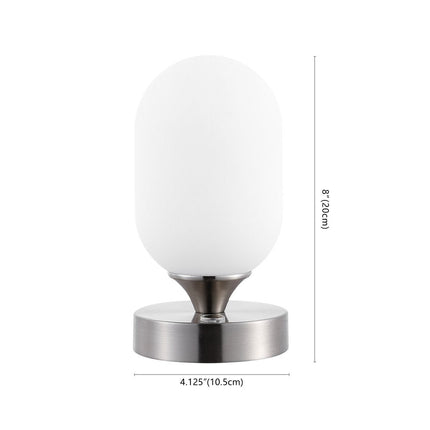 8" Nickel Novelty USB Table Lamp HomeRoots