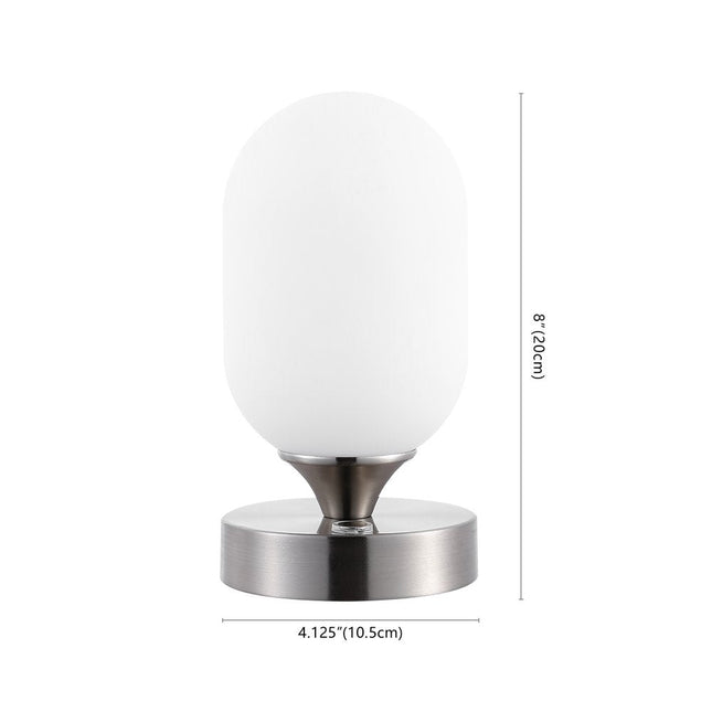 8" Nickel Novelty USB Table Lamp HomeRoots