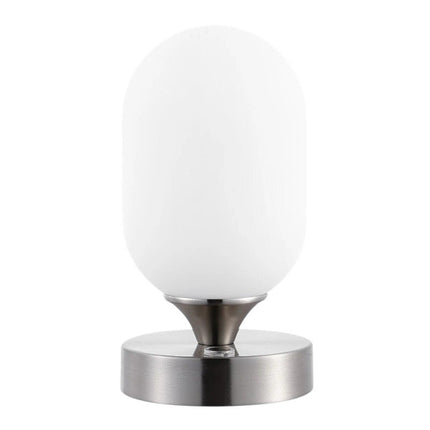 8" Nickel Novelty USB Table Lamp HomeRoots