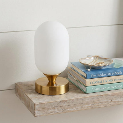 8" Gold Novelty USB Table Lamp HomeRoots