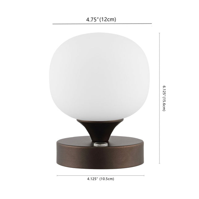 6" Antiqued Bronze Novelty USB Table Lamp With Globe Shade HomeRoots