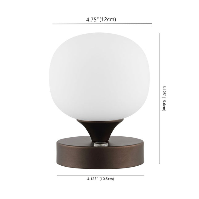 6" Antiqued Bronze Novelty USB Table Lamp With Globe Shade