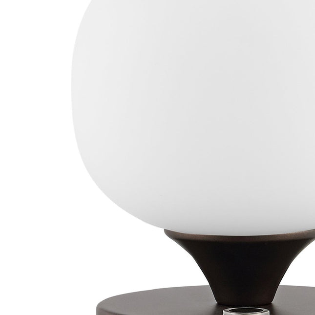 6" Antiqued Bronze Novelty USB Table Lamp With Globe Shade HomeRoots