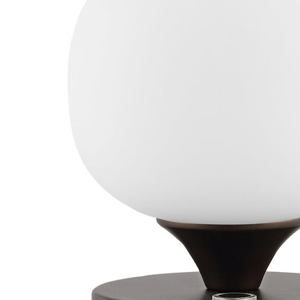 6" Antiqued Bronze Novelty USB Table Lamp With Globe Shade HomeRoots