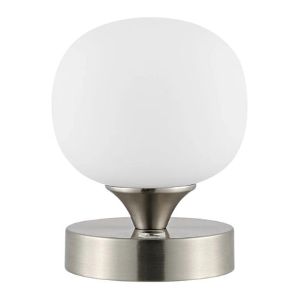 6" Nickel Novelty USB Table Lamp With Globe Shade HomeRoots