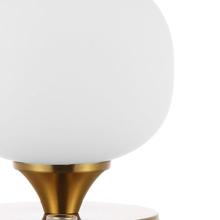 6" Gold Novelty USB Table Lamp With Globe Shade HomeRoots