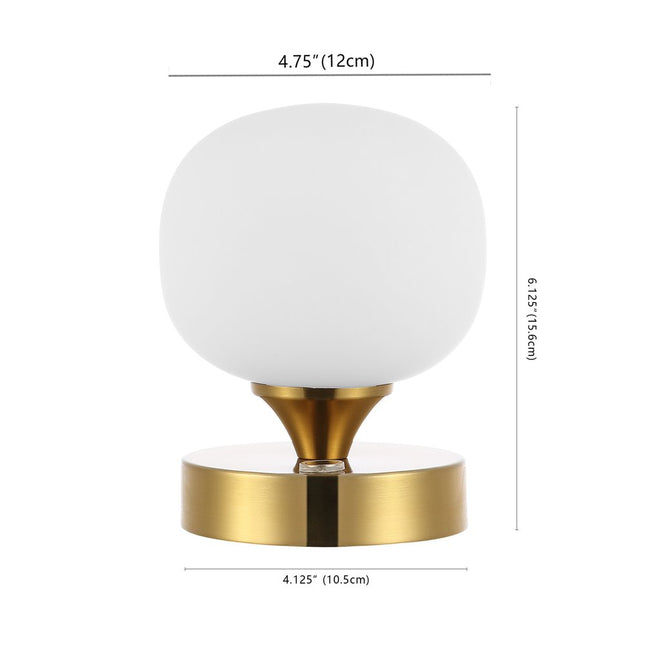 6" Gold Novelty USB Table Lamp With Globe Shade HomeRoots