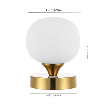 6" Gold Novelty USB Table Lamp With Globe Shade HomeRoots
