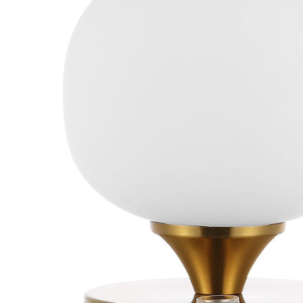 6" Gold Novelty USB Table Lamp With Globe Shade HomeRoots