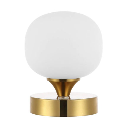 6" Gold Novelty USB Table Lamp With Globe Shade HomeRoots