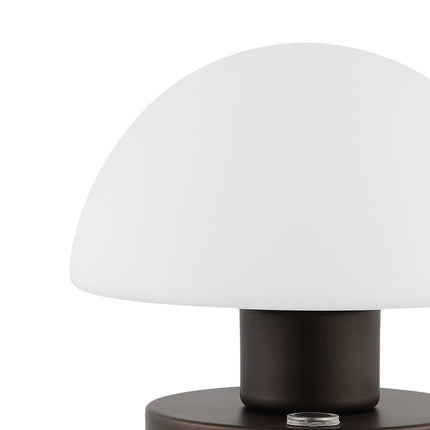 6" Antiqued Bronze Novelty USB Table Lamp With Dome Shade HomeRoots
