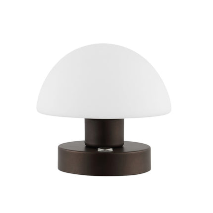 6" Antiqued Bronze Novelty USB Table Lamp With Dome Shade HomeRoots