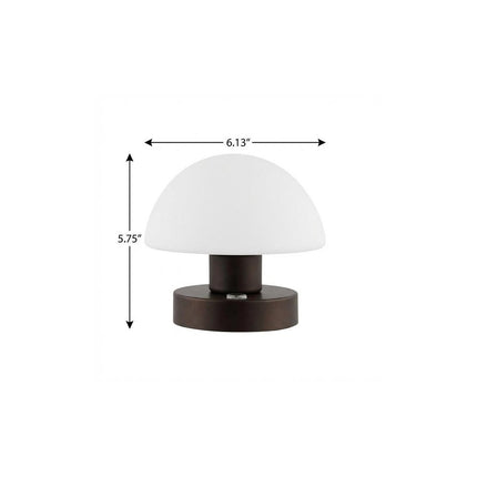 6" Antiqued Bronze Novelty USB Table Lamp With Dome Shade HomeRoots