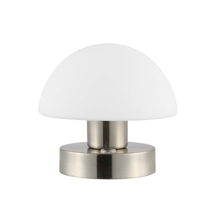 6" Nickel Novelty USB Table Lamp With Dome Shade HomeRoots