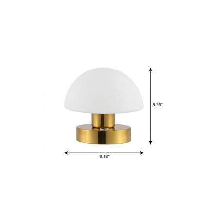 6" Gold Novelty USB Table Lamp With Dome Shade HomeRoots